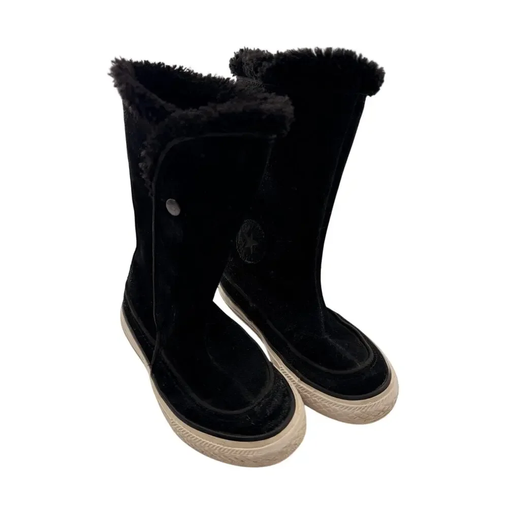 Converse Kids Black All Star CT Beverly Sneaker Boots Girls 11